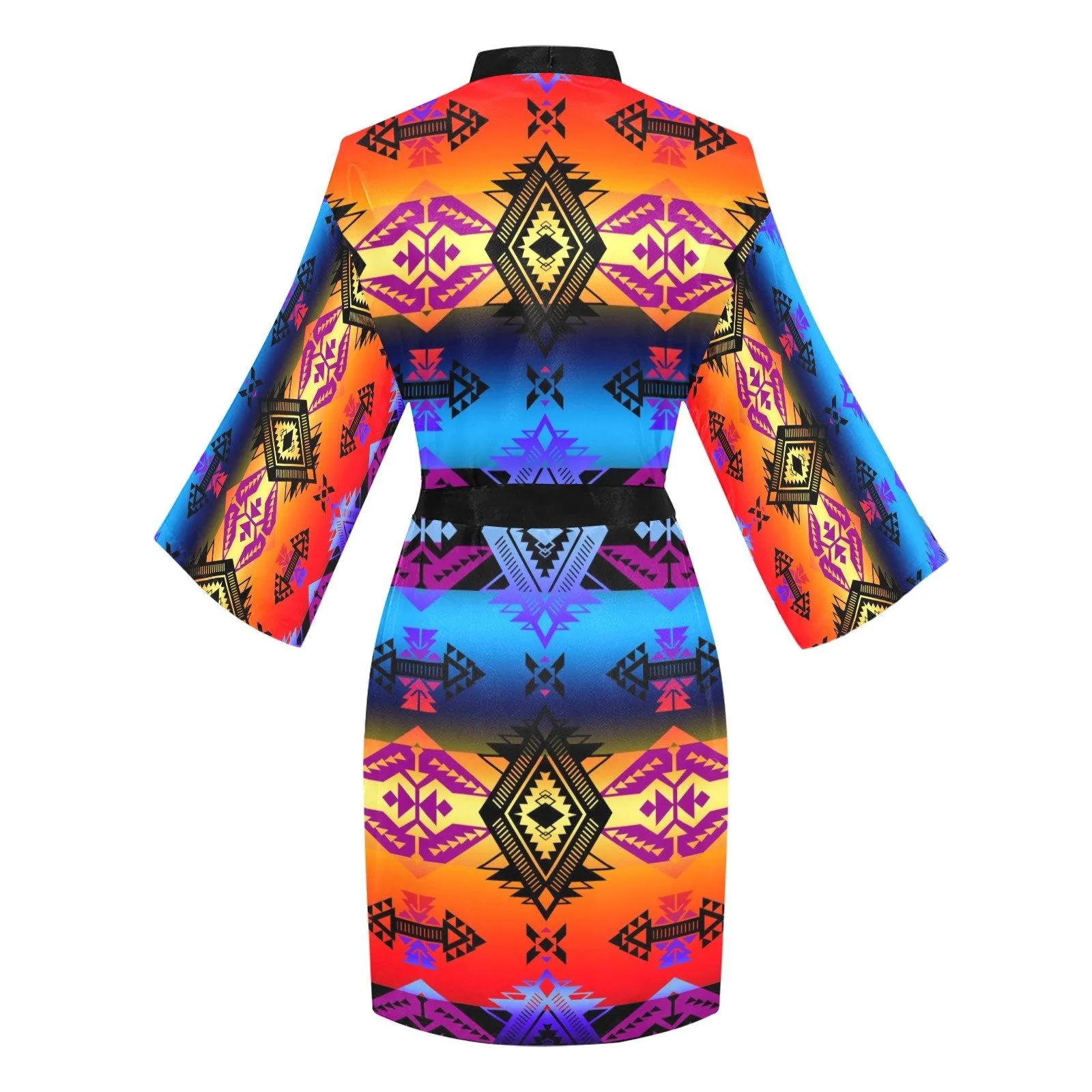 Sovereign Nation Sunset Long Sleeve Satin Robe
