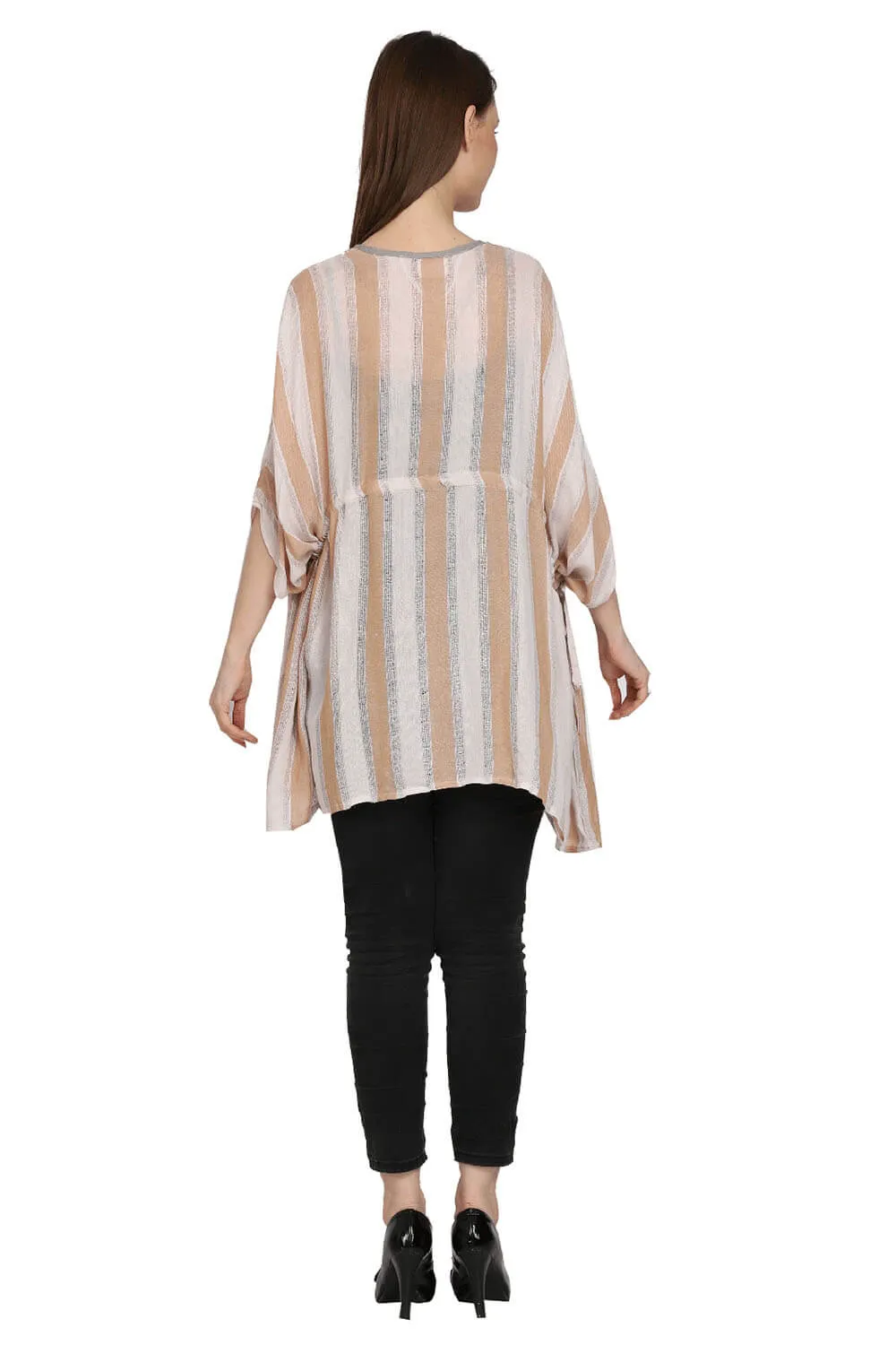 Sunny Stripes Kimono Cover-Up