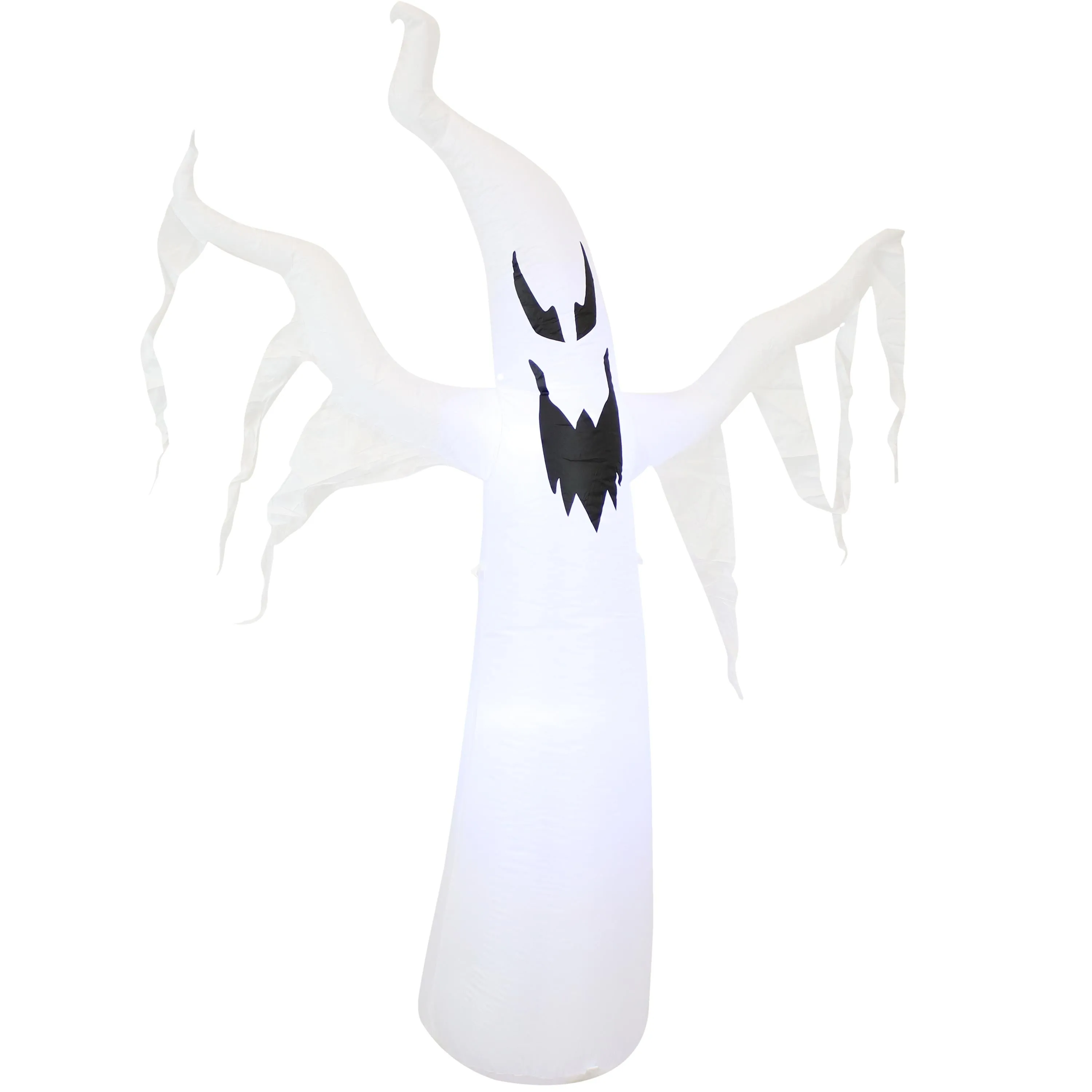 Sunnydaze Diabolical Ghost Inflatable Halloween Decoration - 7'