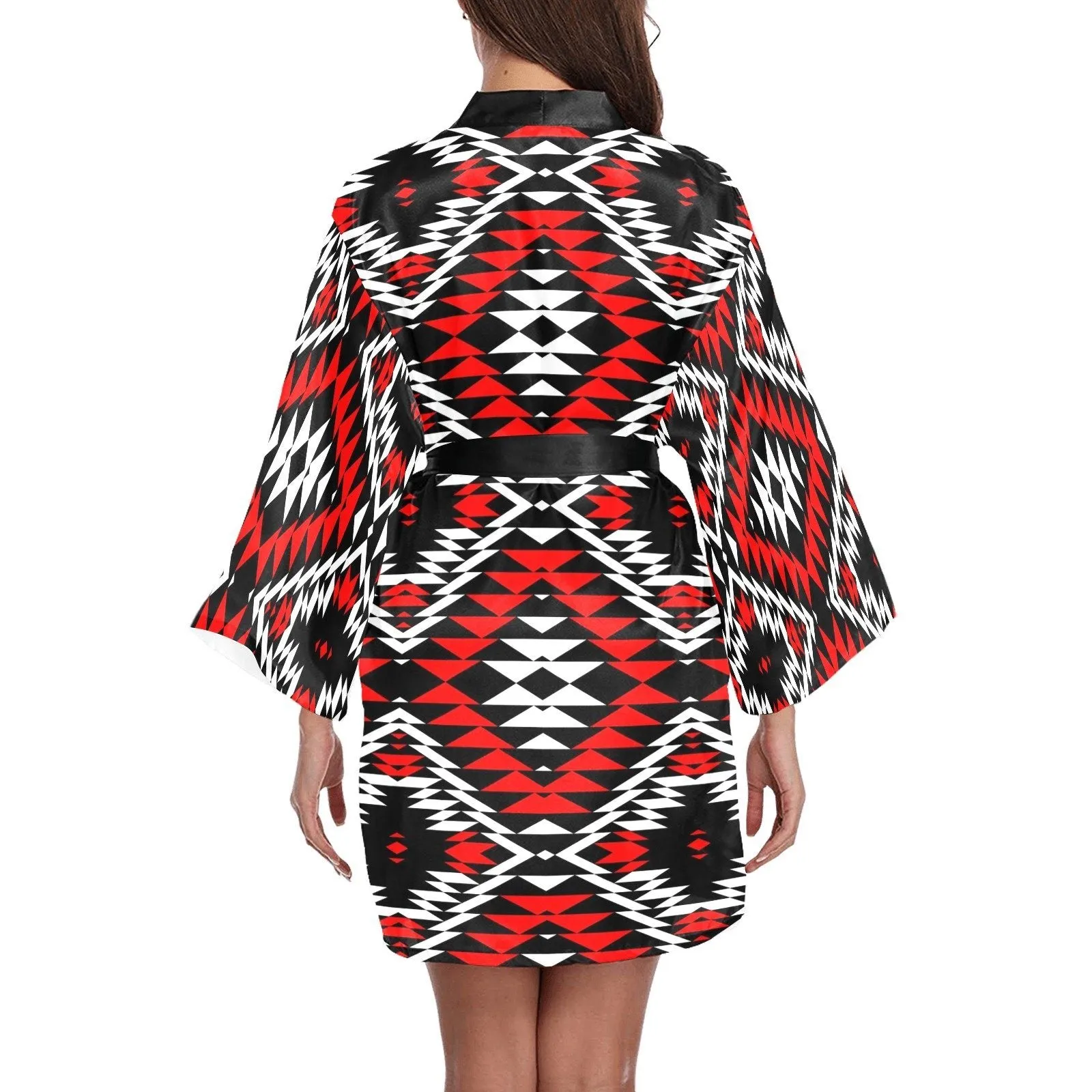 Taos Wool Long Sleeve Satin Robe