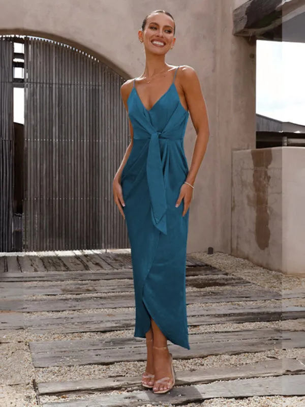 The Aveline Satin Long Dress