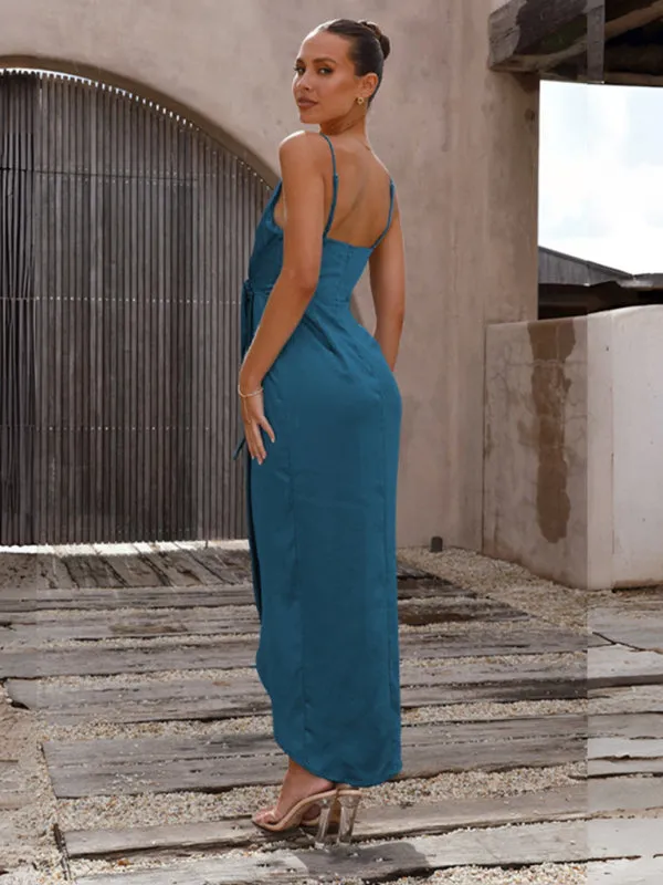 The Aveline Satin Long Dress