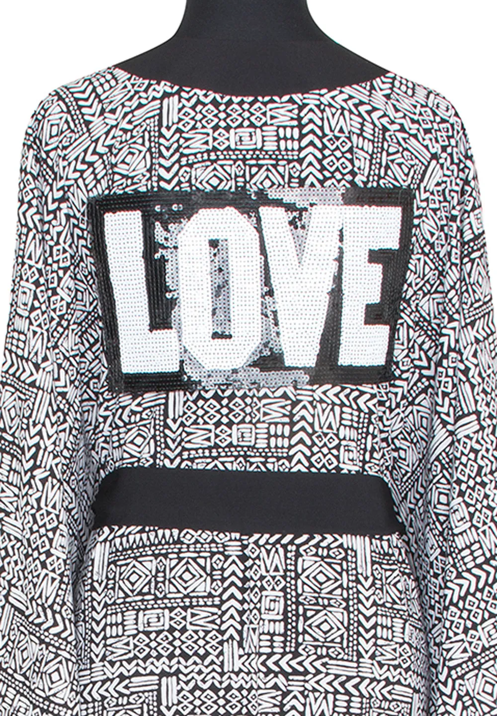 Tribal - Black Mayan Kimono Love (Black)