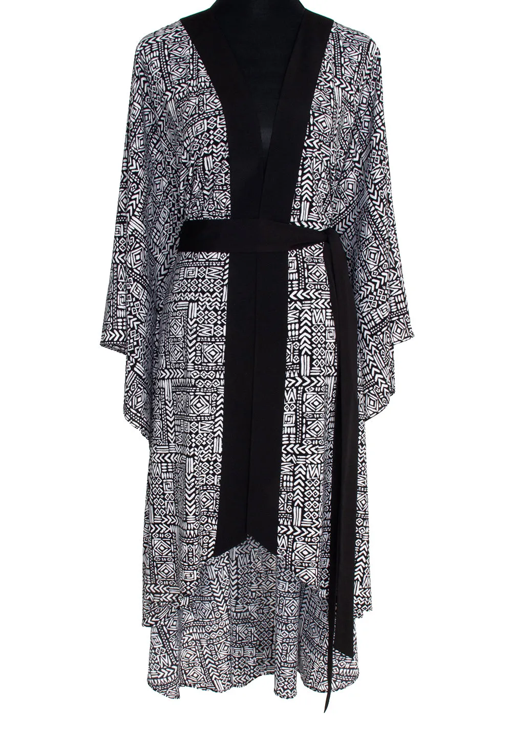 Tribal - Black Mayan Kimono Love (Black)