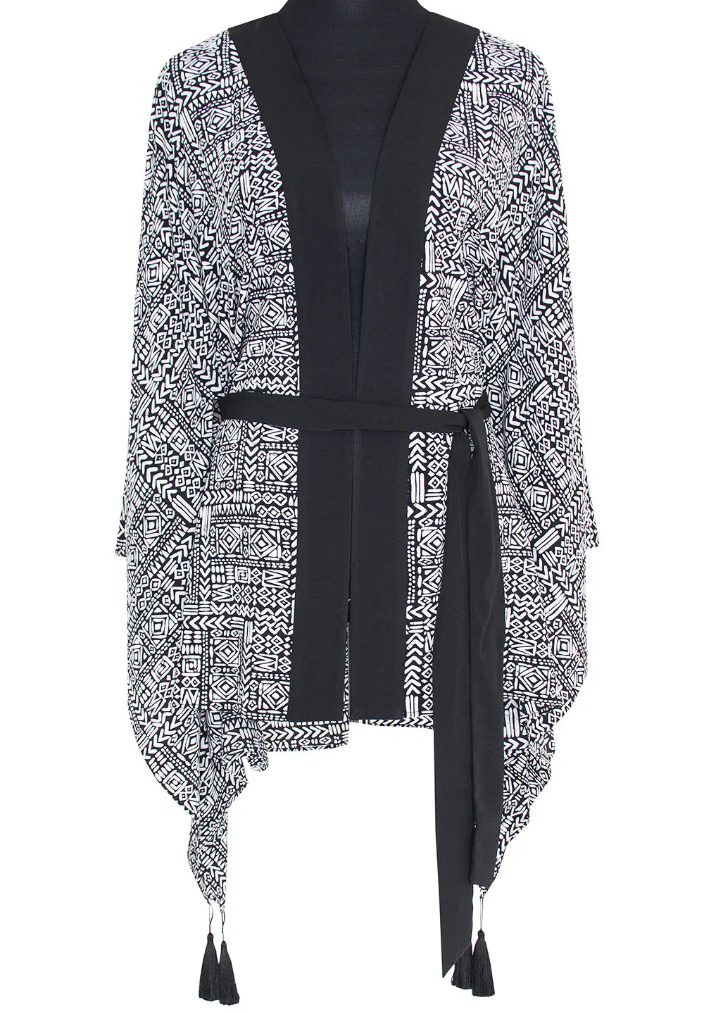 Tribal - Black Mayan Kimono Love (Black)