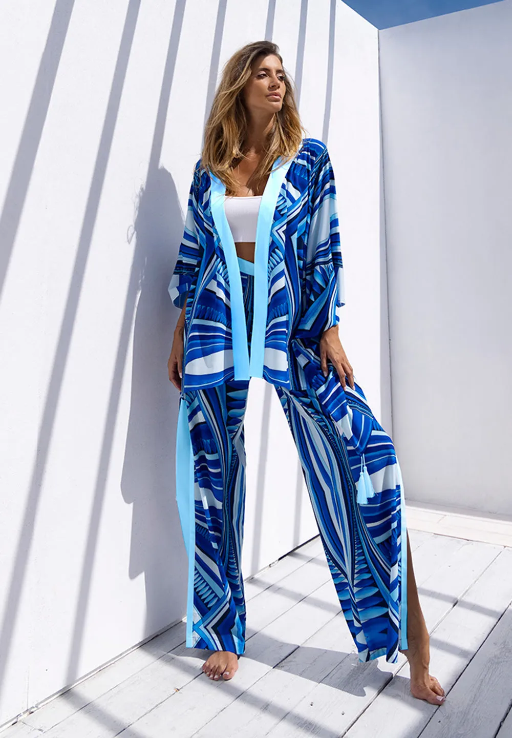 Tribal - Panacea Kimono (Baby Blue)