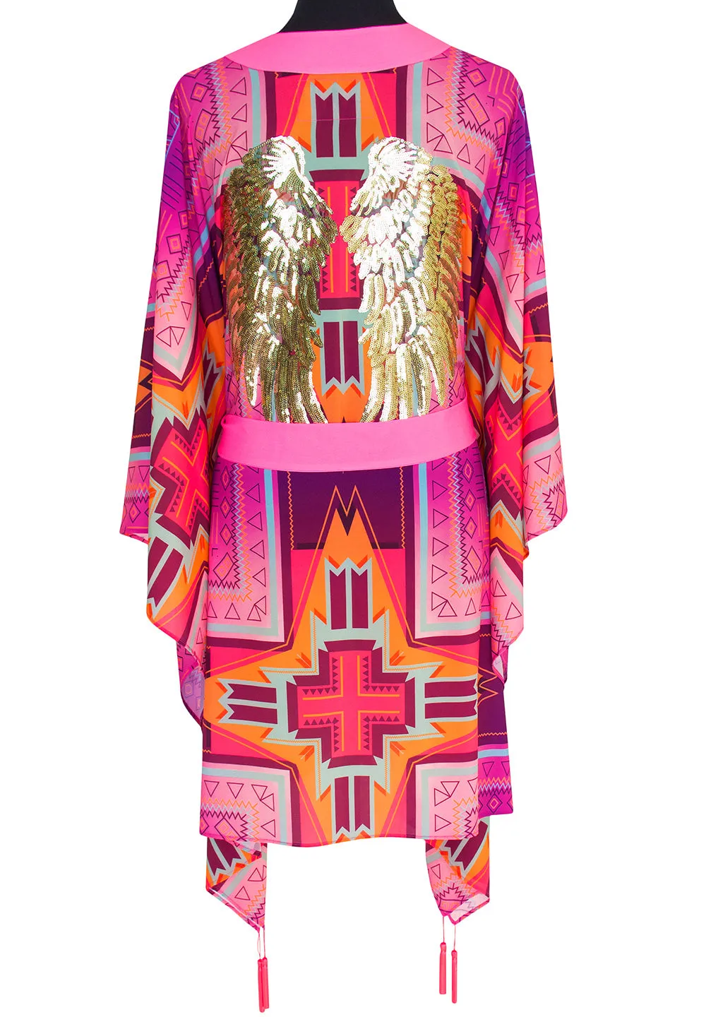 Tribal - Pink Kimono Wings (Neon Pink)