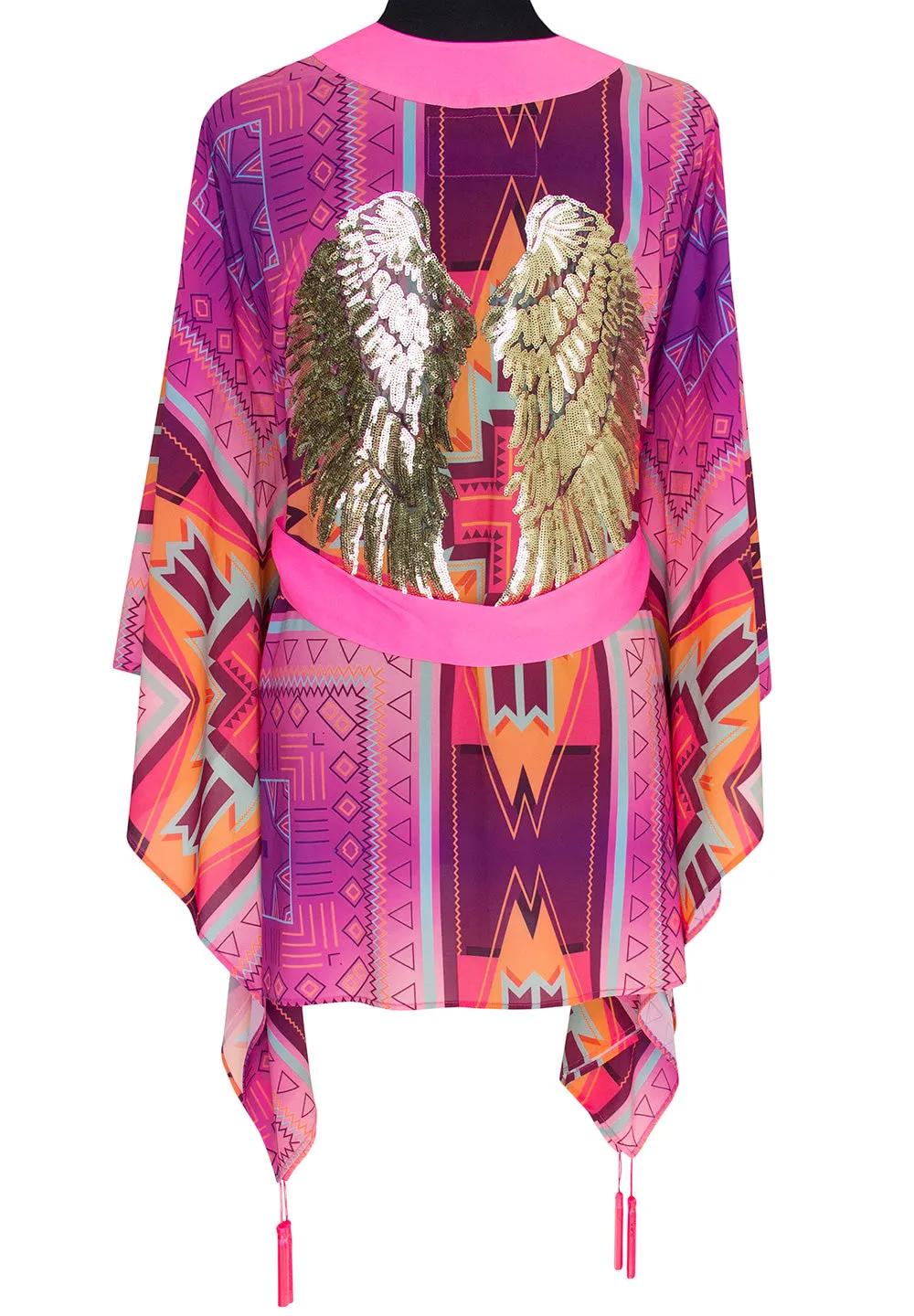 Tribal - Pink Kimono Wings (Neon Pink)