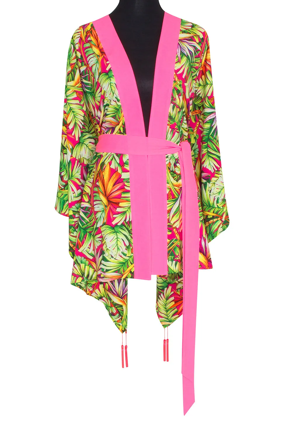 Tropics - Jungle Paradise Kimono (Neon Pink)