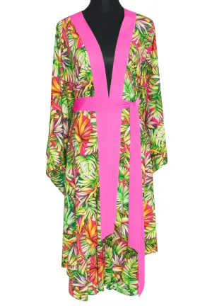 Tropics - Jungle Paradise Kimono (Neon Pink)