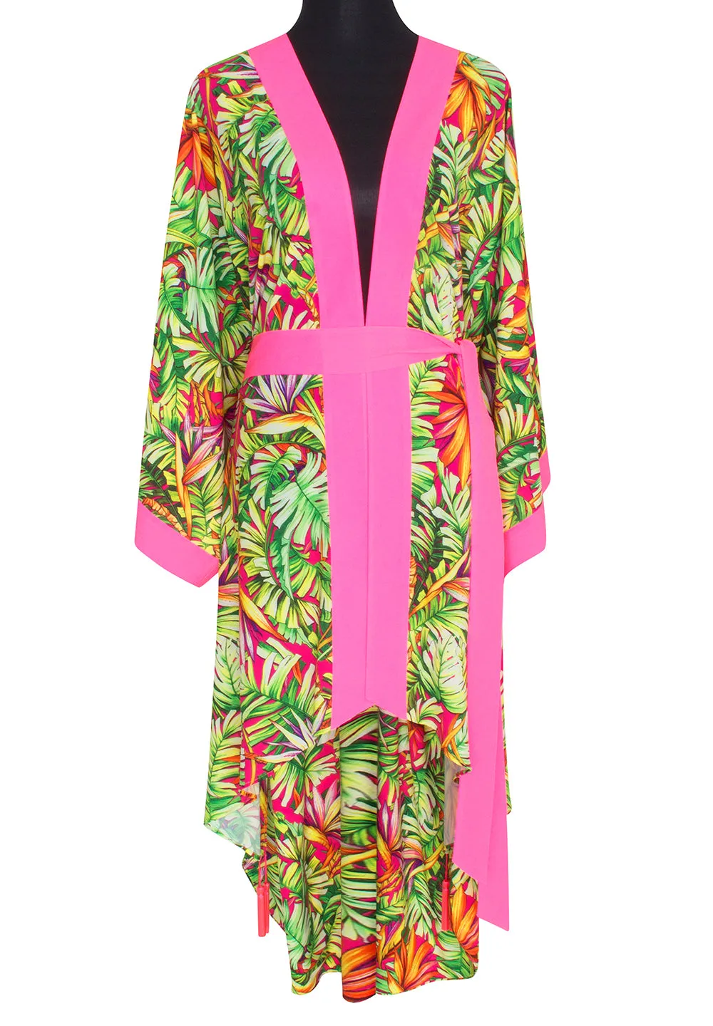Tropics - Jungle Paradise Kimono (Neon Pink)