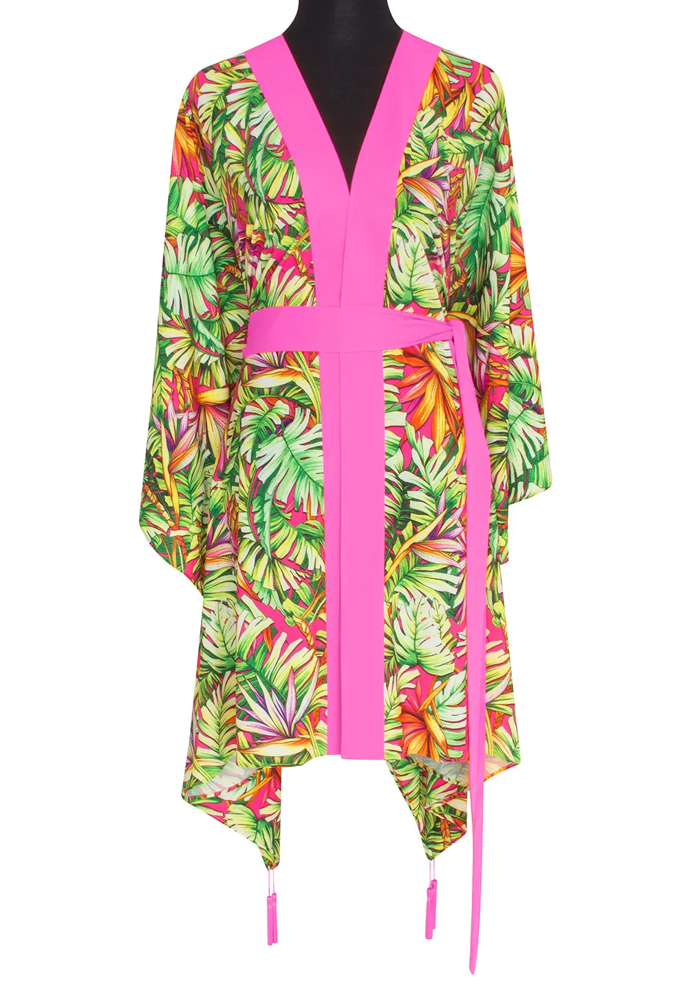 Tropics - Jungle Paradise Kimono (Neon Pink)