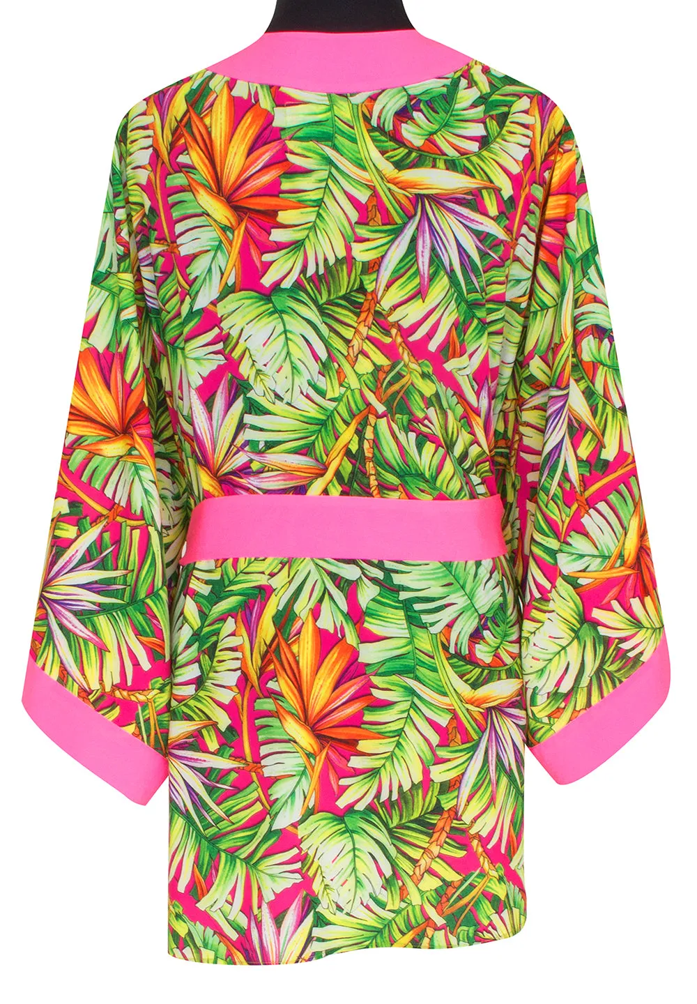 Tropics - Jungle Paradise Kimono (Neon Pink)