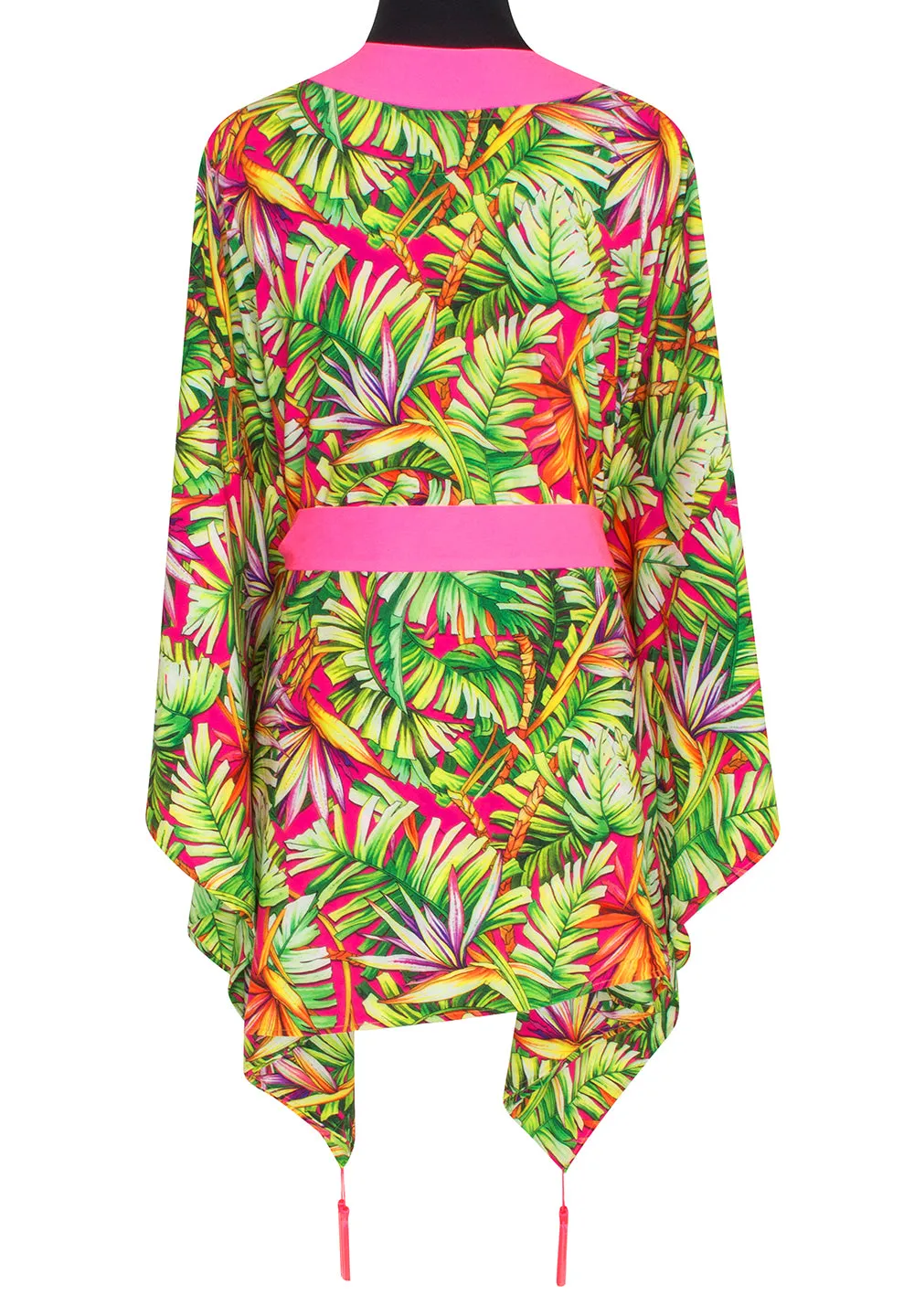 Tropics - Jungle Paradise Kimono (Neon Pink)