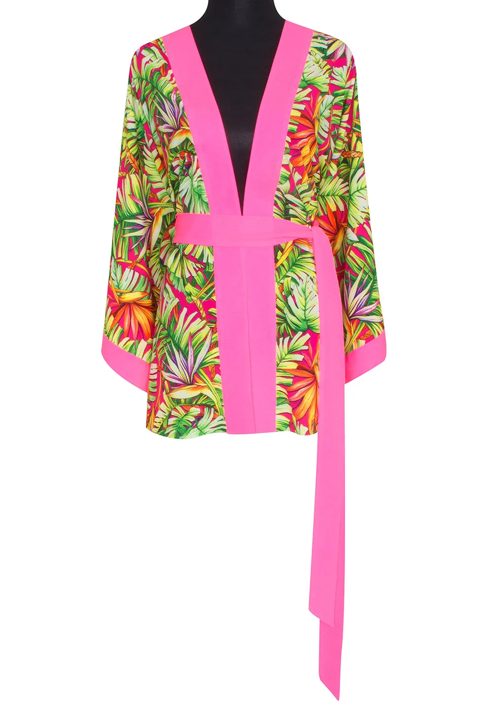 Tropics - Jungle Paradise Kimono (Neon Pink)