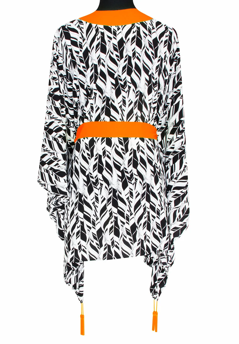Tulum – Feathers Kimono (Neon Orange)