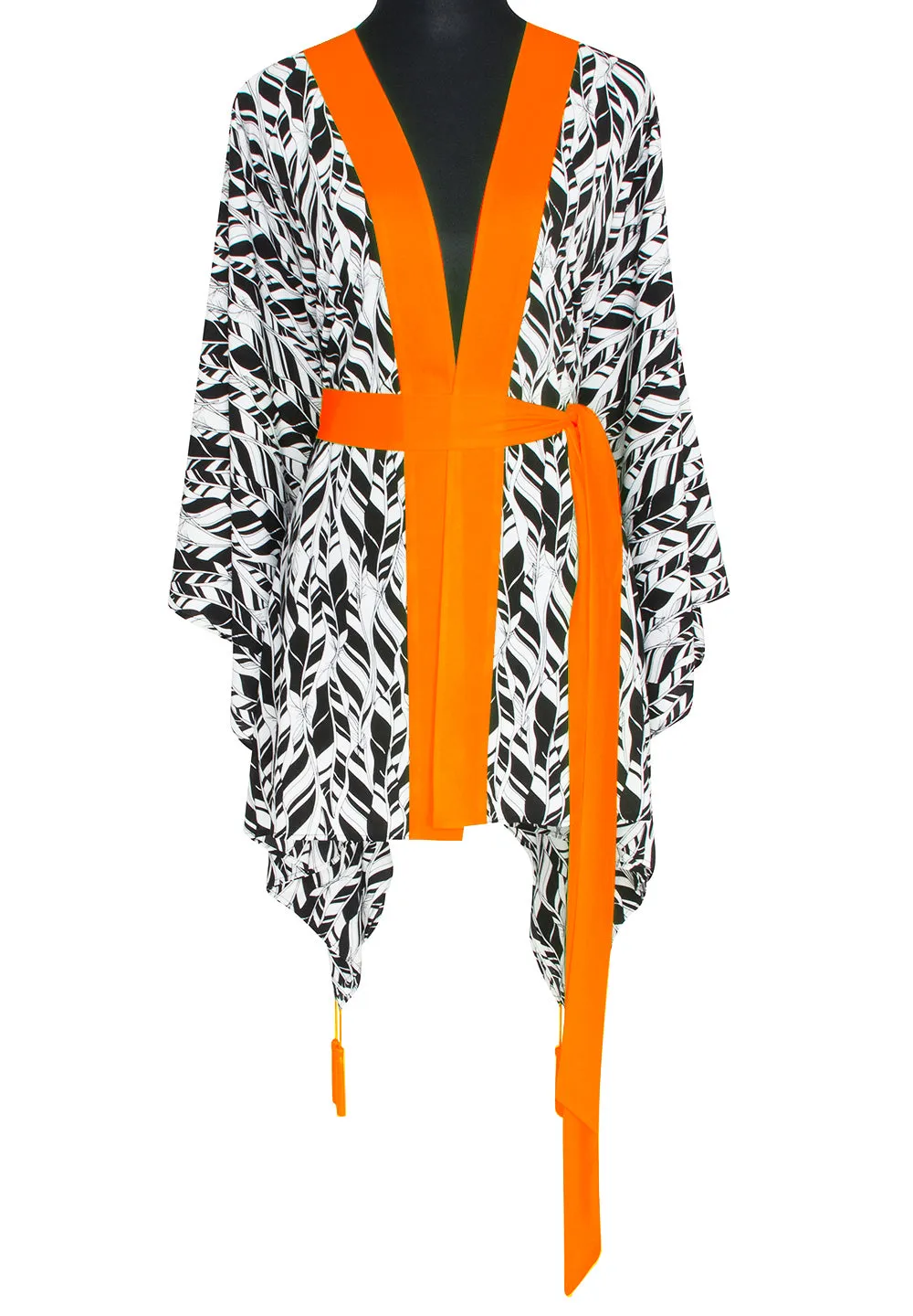 Tulum – Feathers Kimono (Neon Orange)