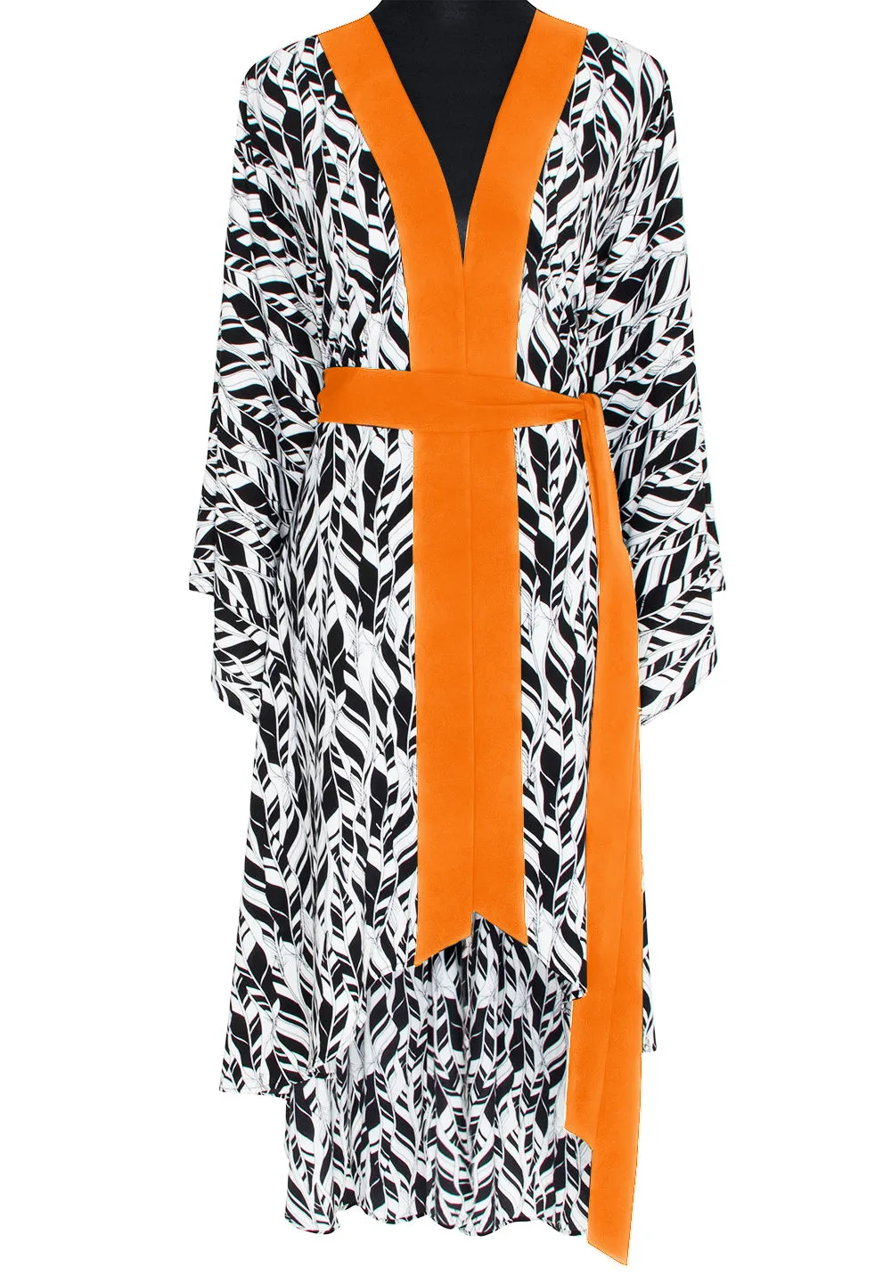 Tulum – Feathers Kimono (Neon Orange)