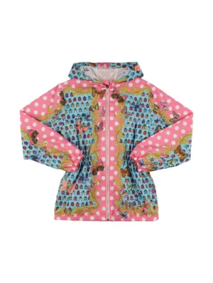 Versace   Printed hooded jacket 