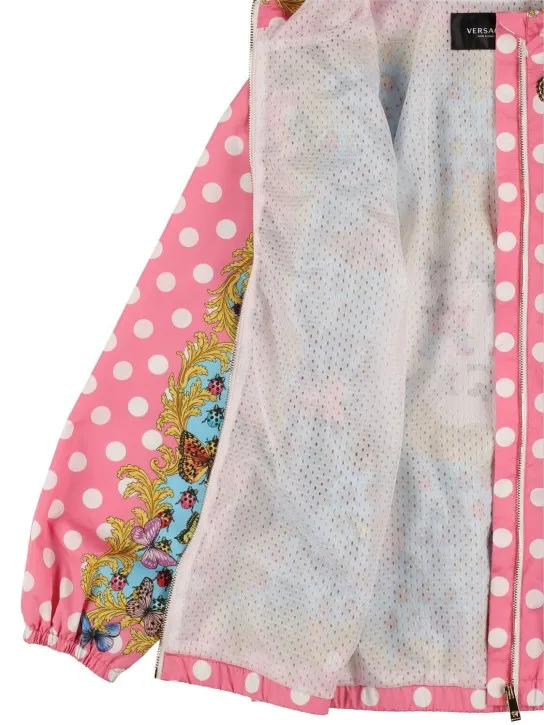 Versace   Printed hooded jacket 