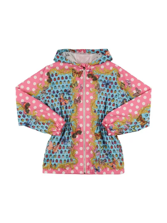 Versace   Printed hooded jacket 