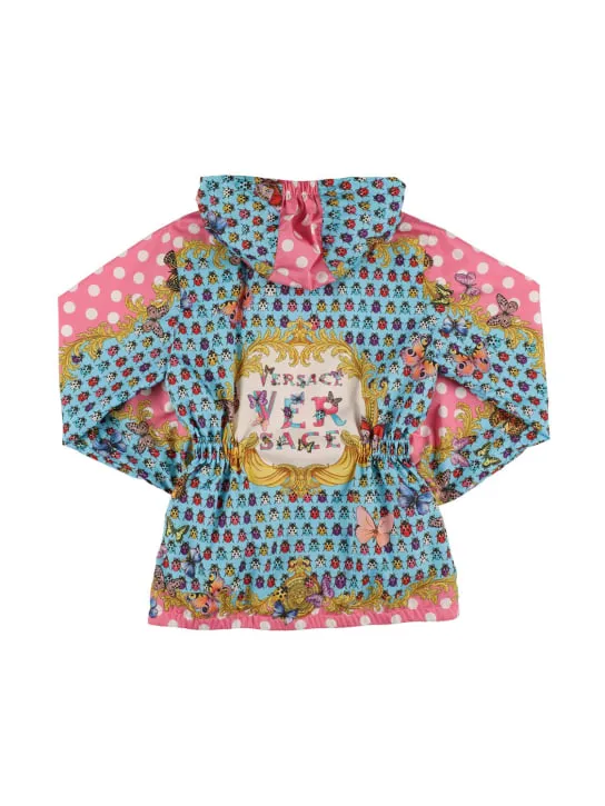 Versace   Printed hooded jacket 