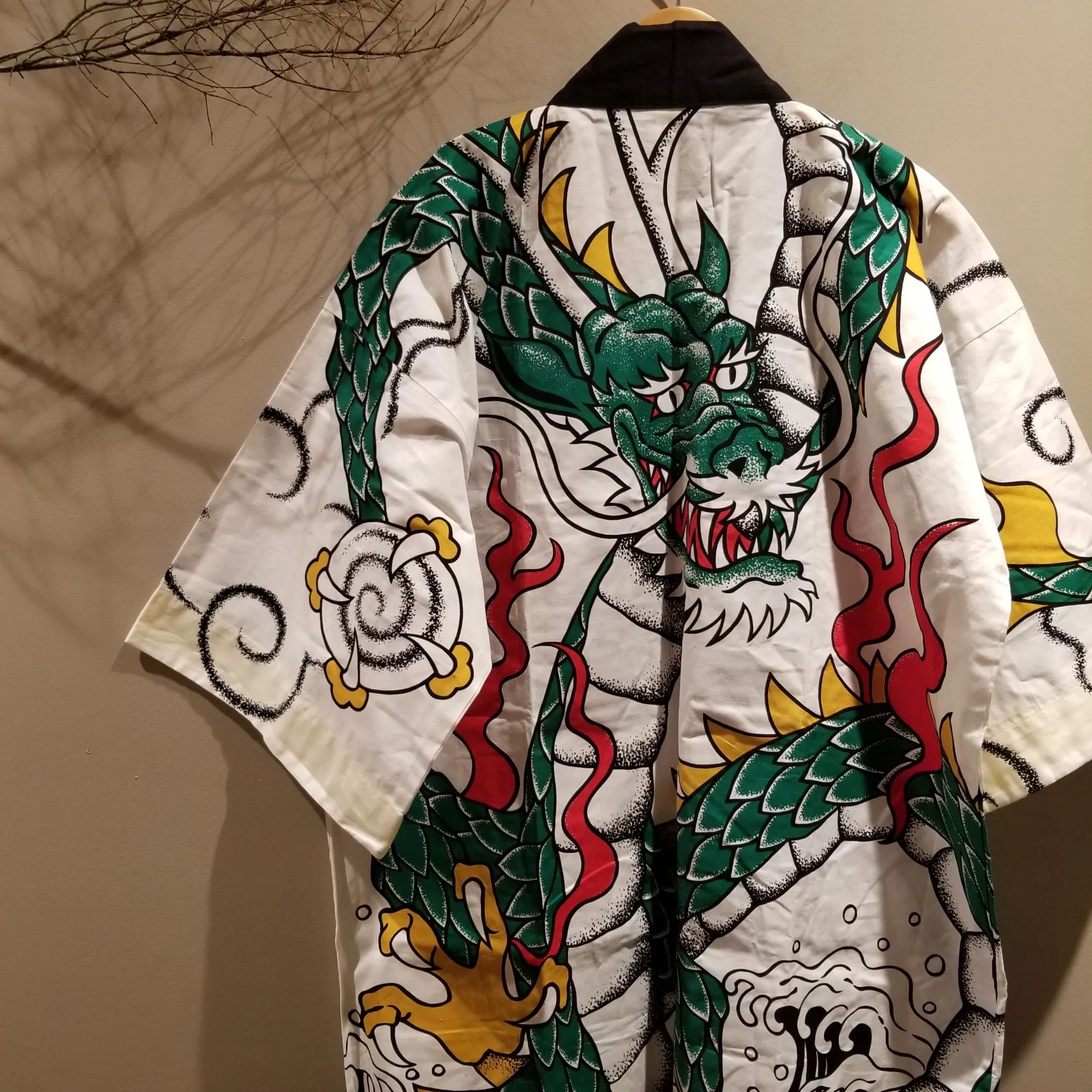 Vintage Green Dragon Long Hanten