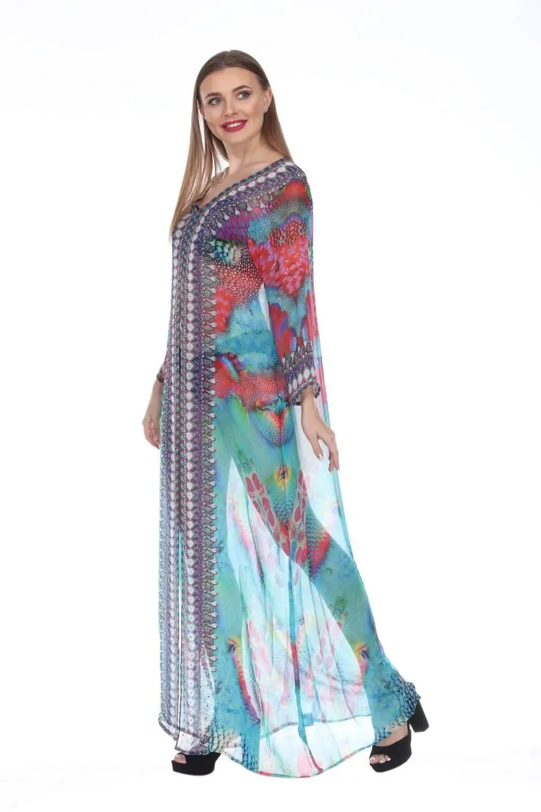 Wholesale Designer Cover-Up Kimonos For Women Available In Multi-Color Prints Made From Imported Polyester