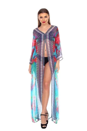 Wholesale Designer Cover-Up Kimonos For Women Available In Multi-Color Prints Made From Imported Polyester
