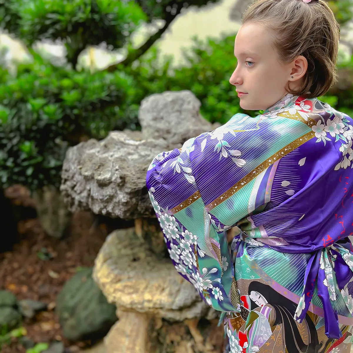 Women' Yukata: Maiko (Polyester)