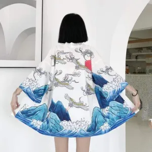 Women's Chinoiserie Retro Printed Loose Kimono
