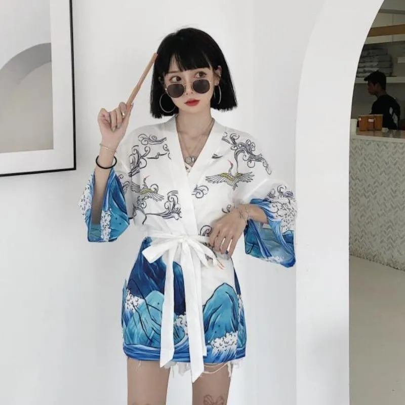 Women's Chinoiserie Retro Printed Loose Kimono