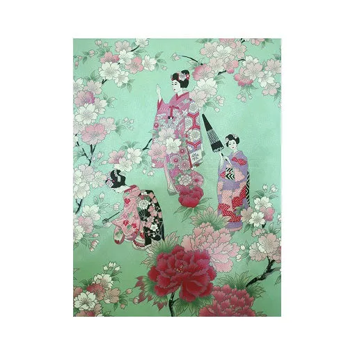 Women's Kimono: Maiko & Cherry Flowers (Polyester)