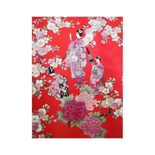 Women's Kimono: Maiko & Cherry Flowers (Polyester)