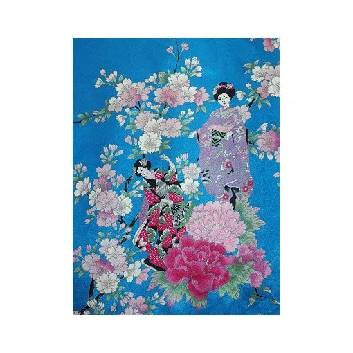 Women's Kimono: Maiko & Cherry Flowers (Polyester)