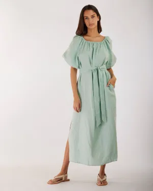Wren Linen Maxi Dress - Seafoam