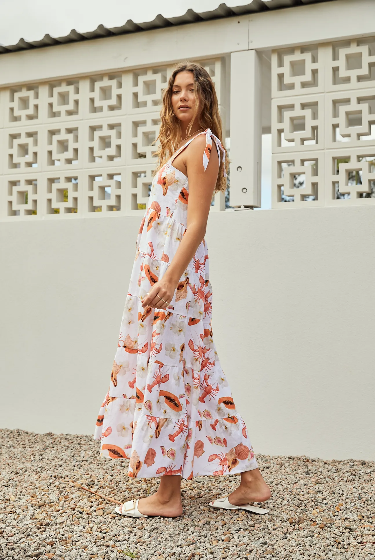 Yoli Dress - Printed Linen